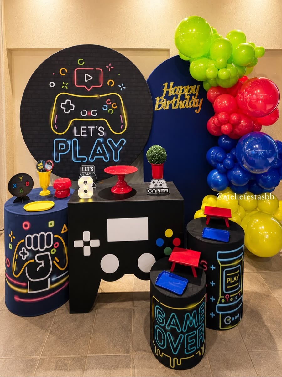 Kit Prata Videogame - Ateliê Festas
