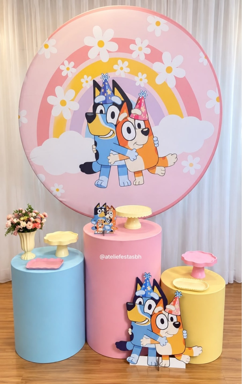 Kit Básico Bluey Com Display de Chão - Ateliê Festas