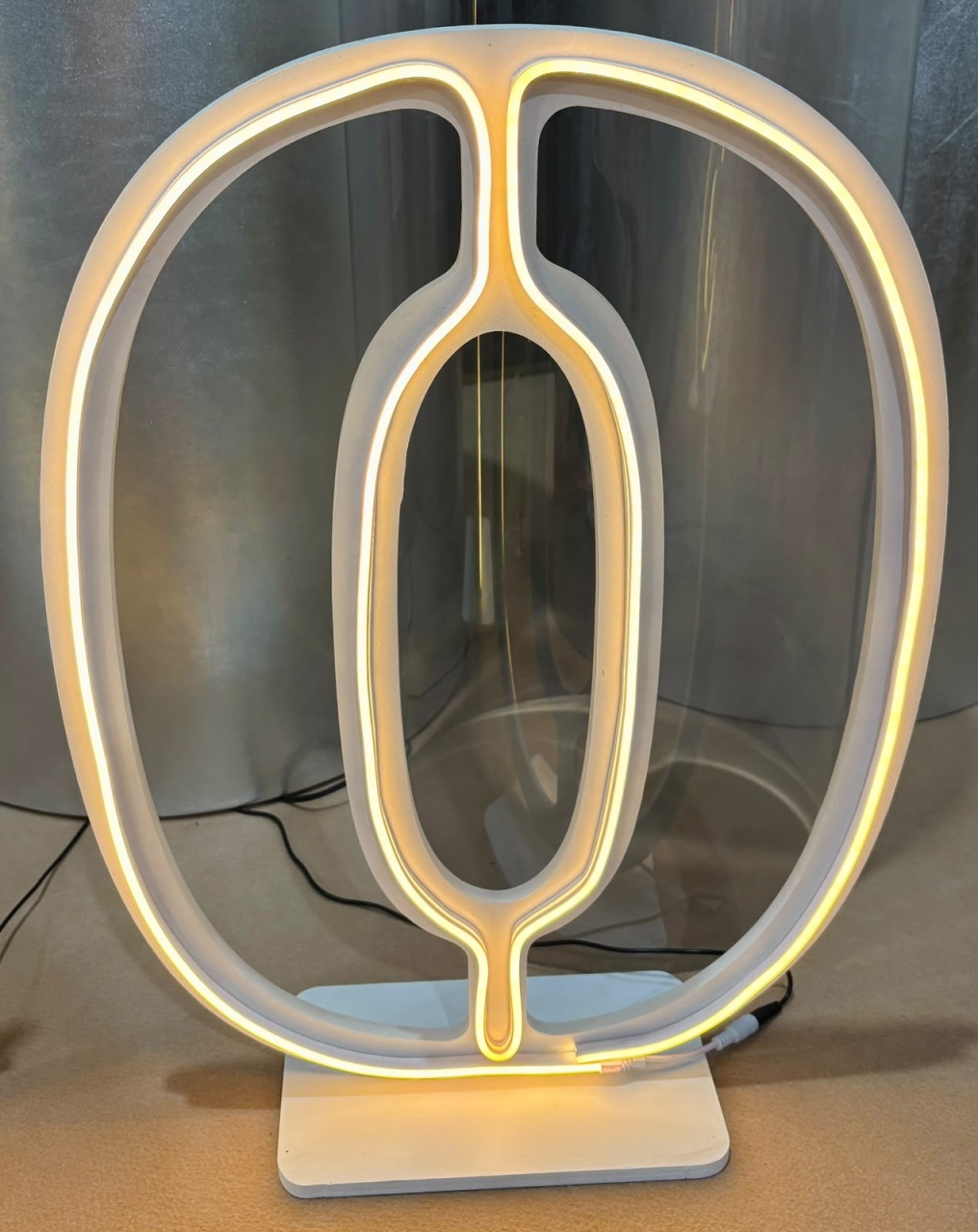 Número de Led 0 de Chão Branco Quente - Ateliê Festas