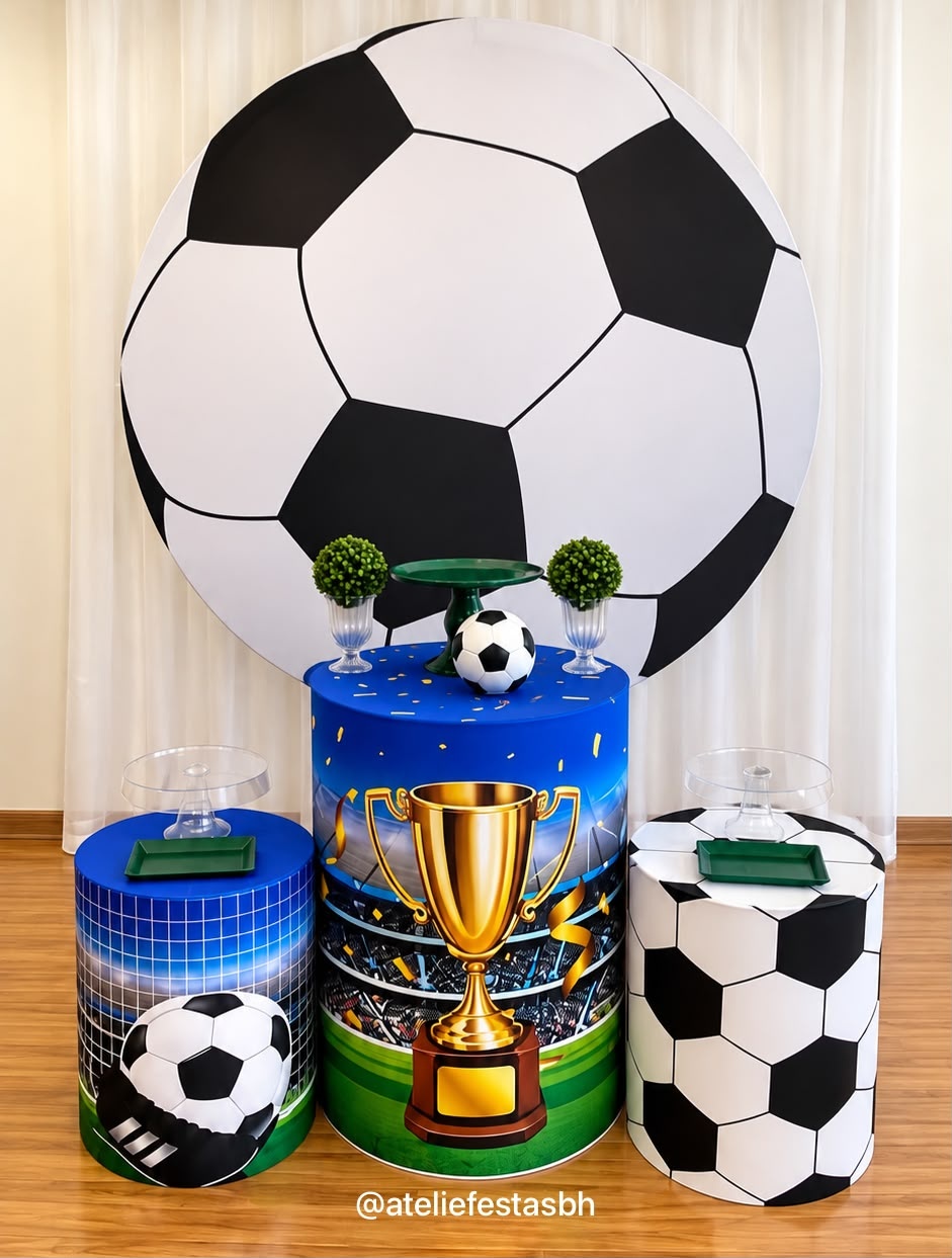 Kit Básico Futebol - Painel Bola - Ateliê Festas