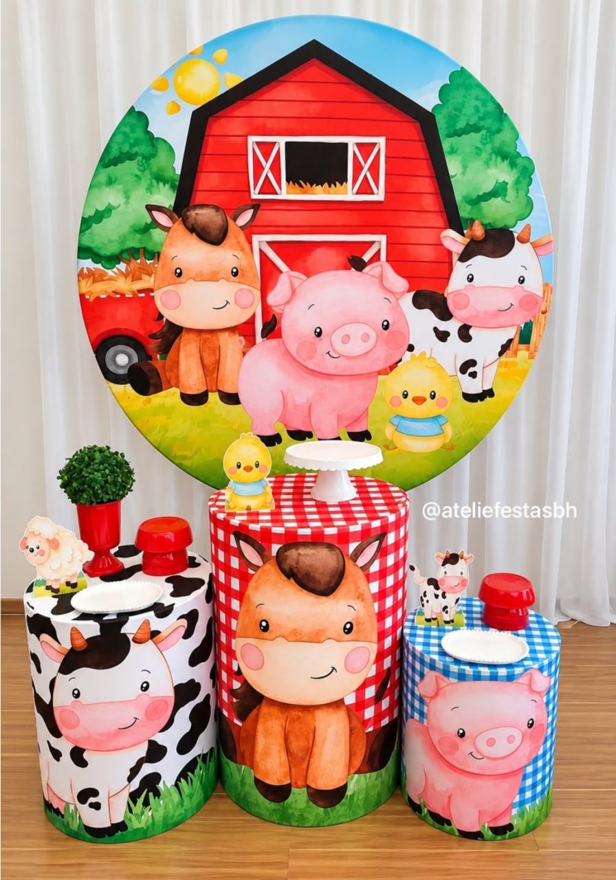 Kit Básico Fazendinha - Ateliê Festas