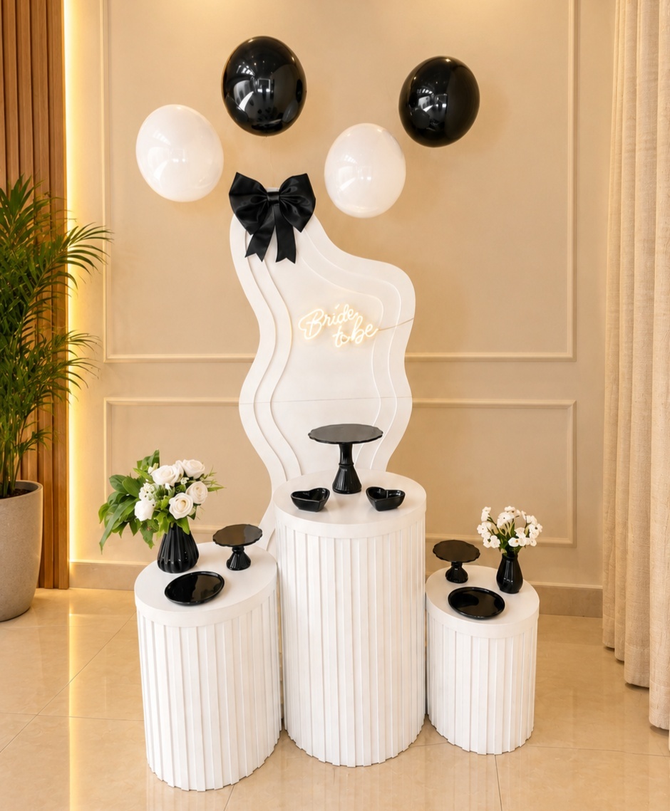 Kit Diamante (Mobília Premium) Preto E Branco - Ateliê Festas