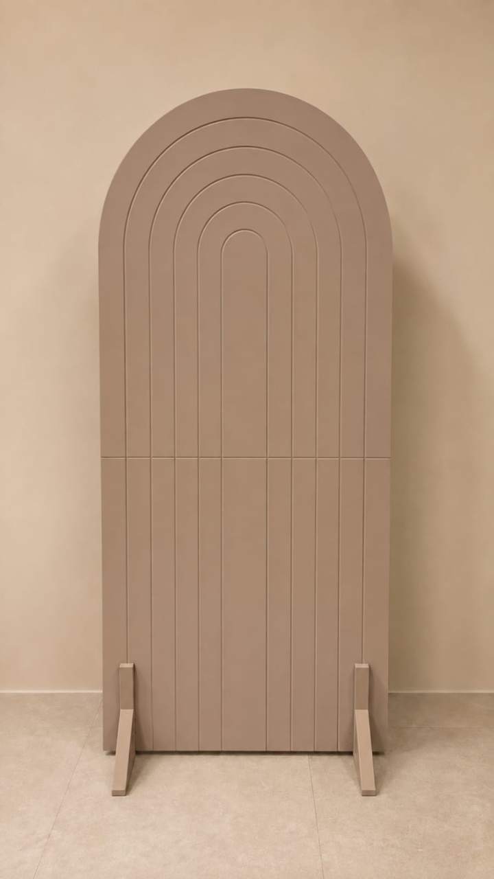 Painel Ripado Bege (Madeira) - Ateliê Festas