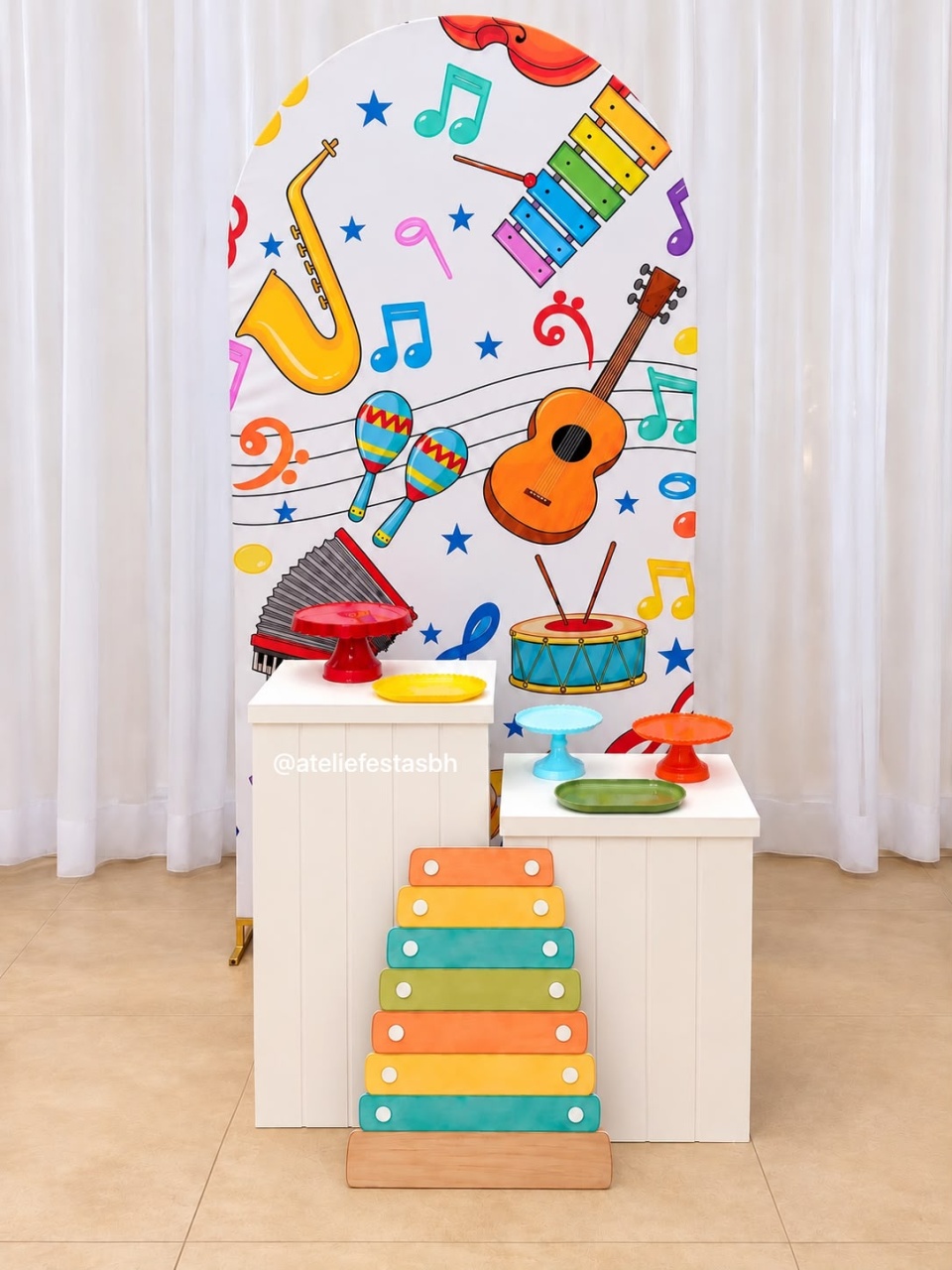Kit Minimalista Notas Musicais/Instrumentos Musicais/Música - Ateliê Festas