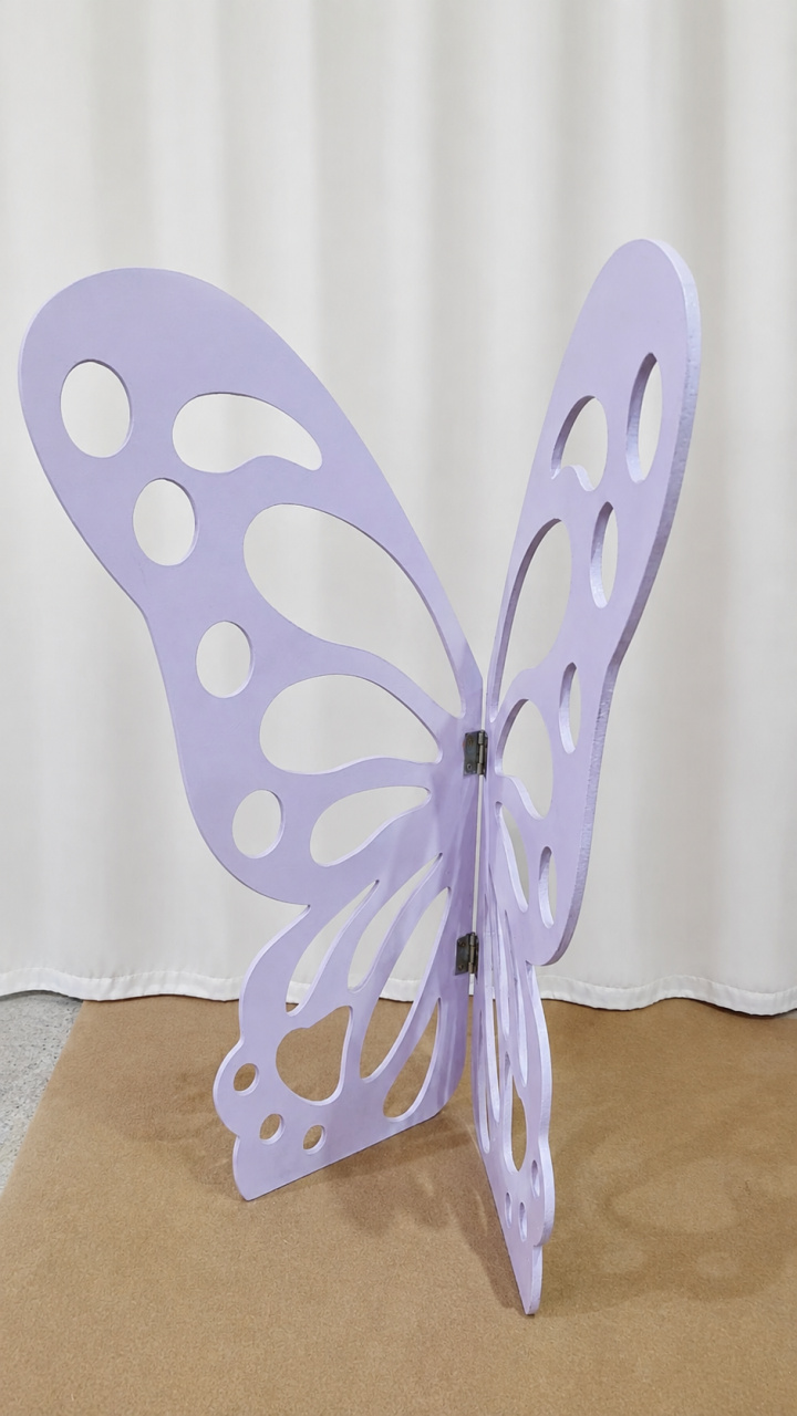 Borboleta Em Mdf Lilás Candy 70Cm - Ateliê Festas