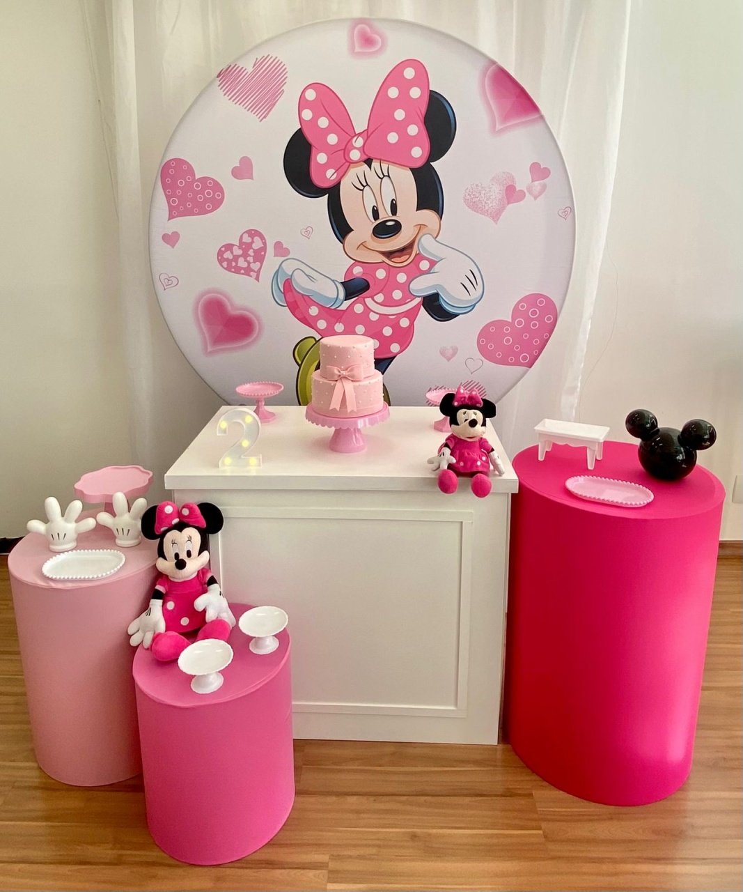 Kit Bronze Minnie Rosa - Ateliê Festas