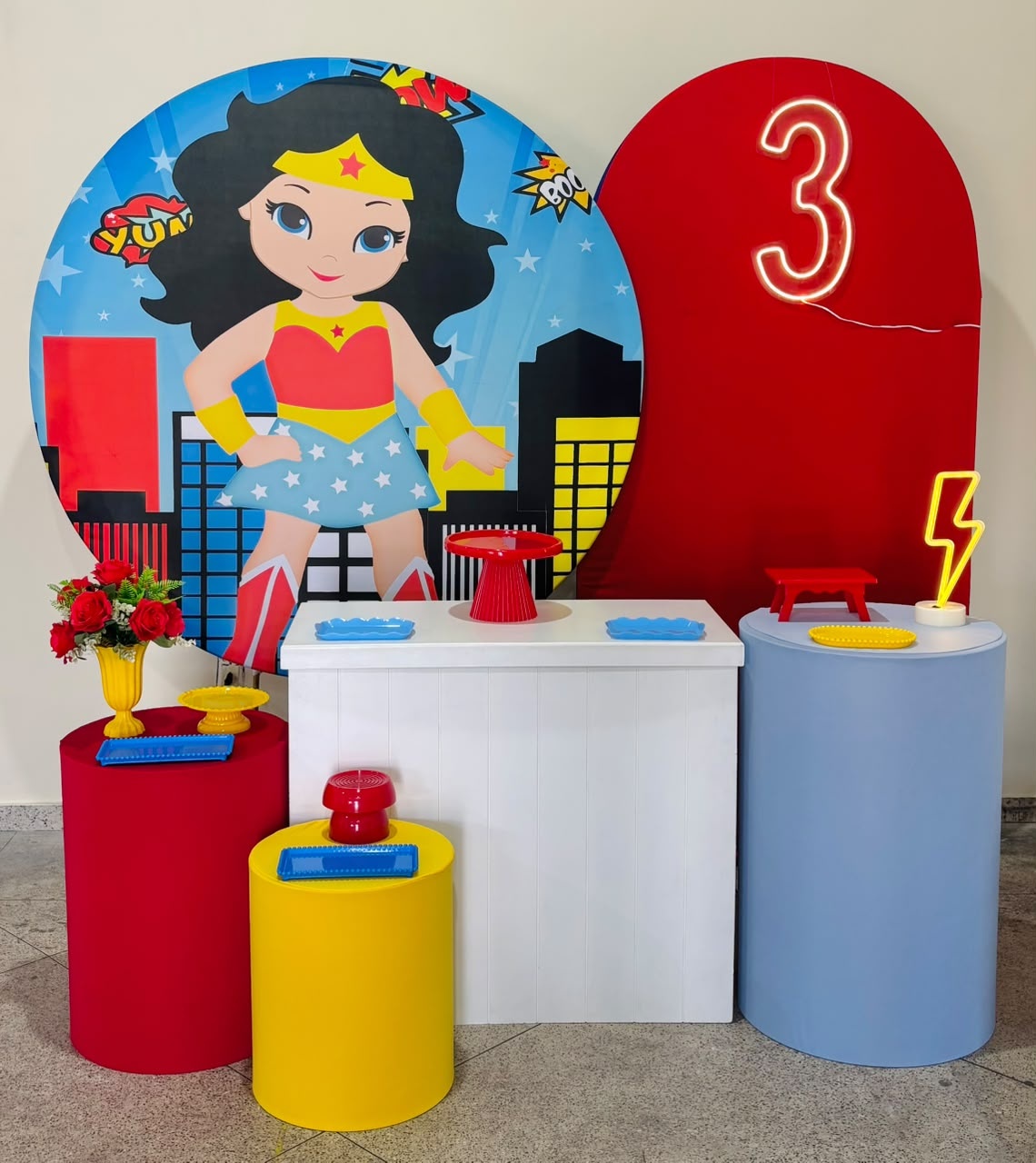 Mulher Maravilha Kit Prata - Ateliê Festas