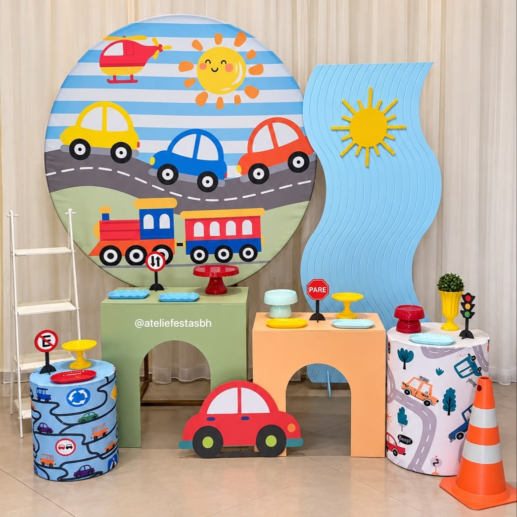 Kit Ouro Carrinhos/Veículos/Transportes - Ateliê Festas