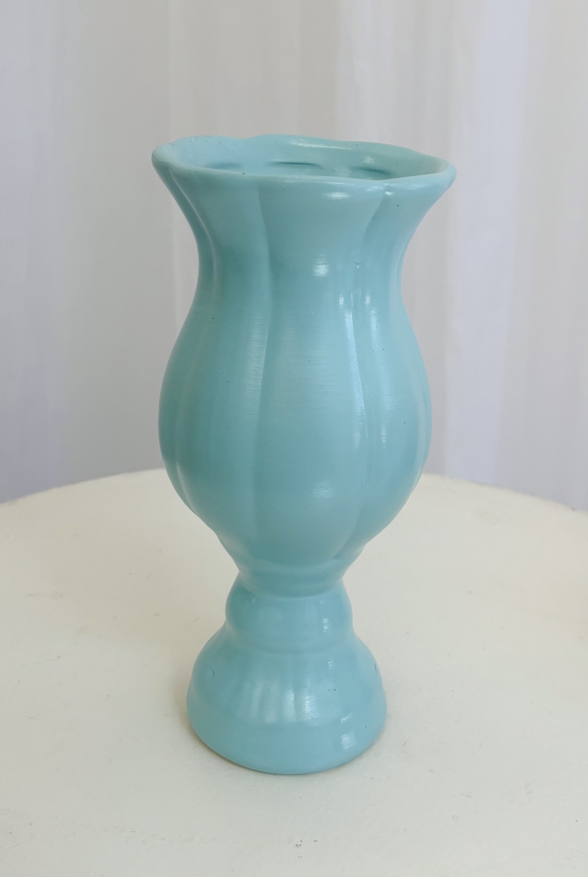 Vaso Tulipa de Cerâmica Azul Candy - Ateliê Festas