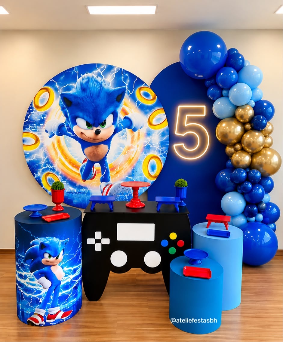 Kit Prata Sonic - Ateliê Festas