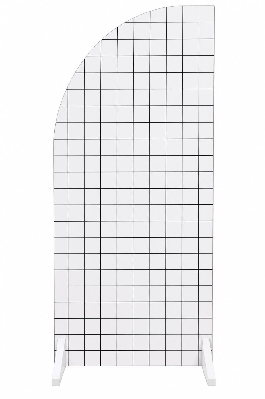 Painel Grid/Xadrez Em Mdf Meia Lua 1,80M - Ateliê Festas