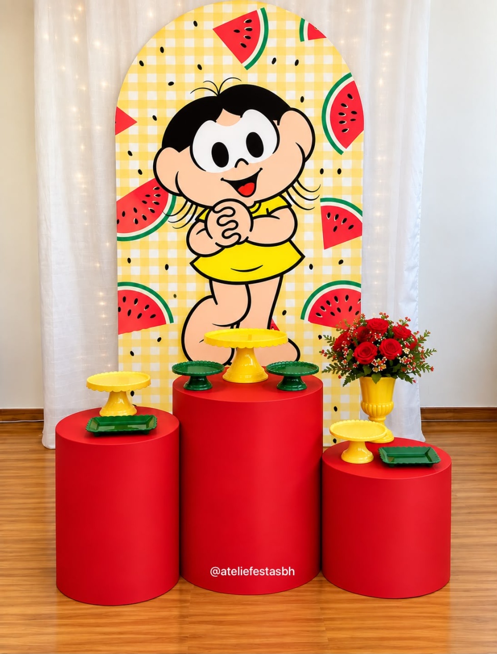 Kit Básico Magali - Cilindros Vermelhos - Ateliê Festas