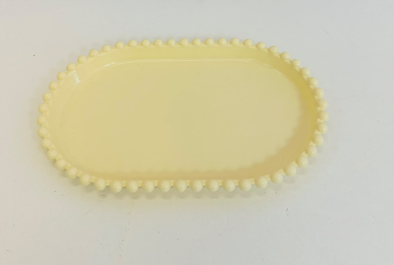 Bandeja Pérola Amarelo Candy Sem Pé - Ateliê Festas