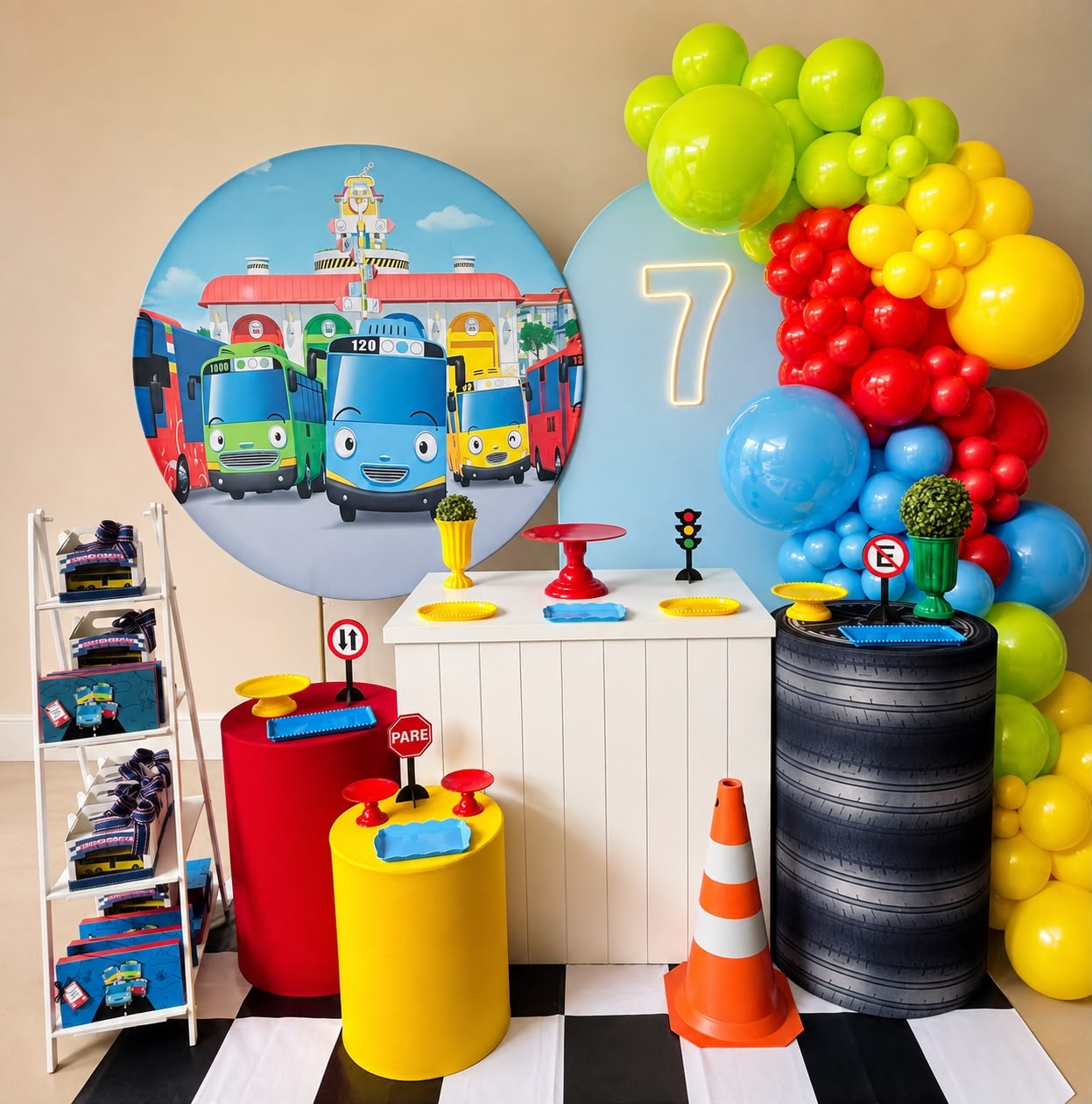 Tayo Bus (Ônibus) Kit Ouro - Ateliê Festas