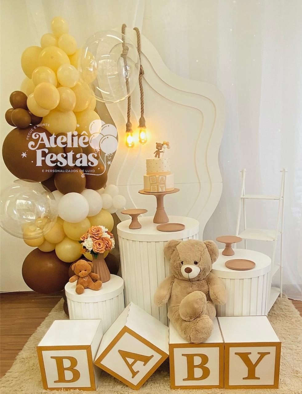 Kit Diamante Chá Revelação Nude - Ateliê Festas