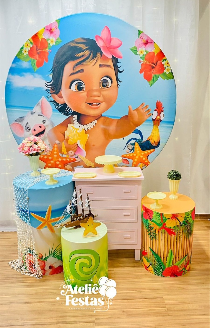 Kit Bronze Moana Baby - Ateliê Festas