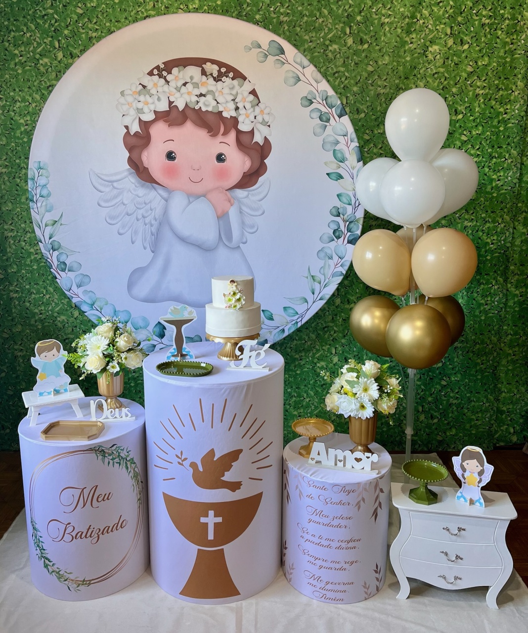 Batizado - Anjo 2 - Decoreli Decorações Pegue e Monte