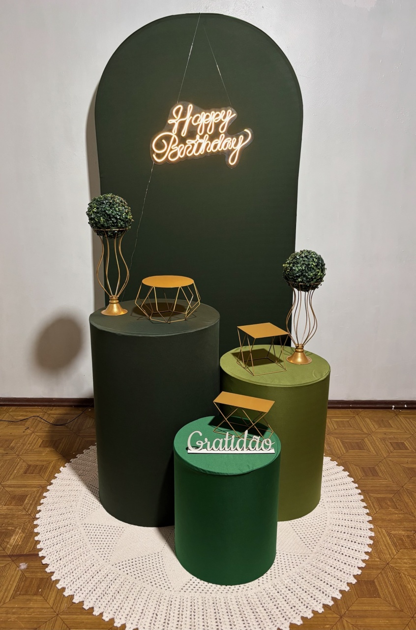 Happy Birthday Liso Verde - Decoreli Decorações Pegue e Monte