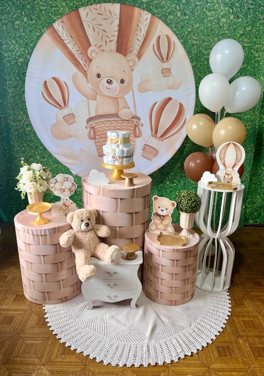 Urso Balões Nude - Médio - Decoreli Decorações Pegue e Monte