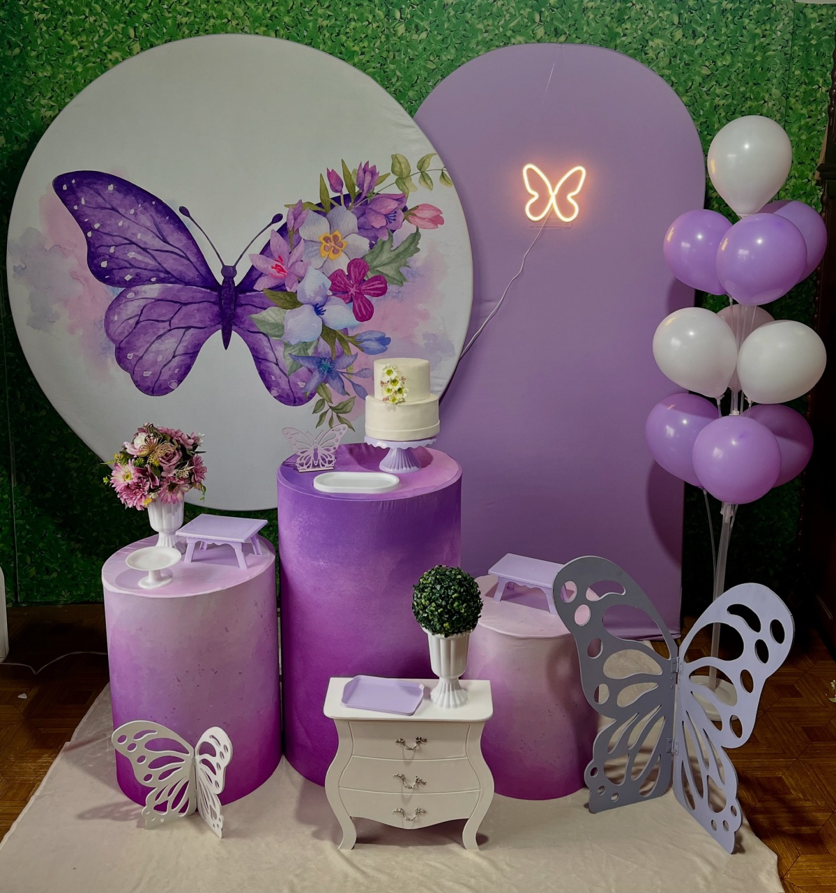 Borboletas Lilás - Kit Completo - Decoreli Decorações Pegue e Monte