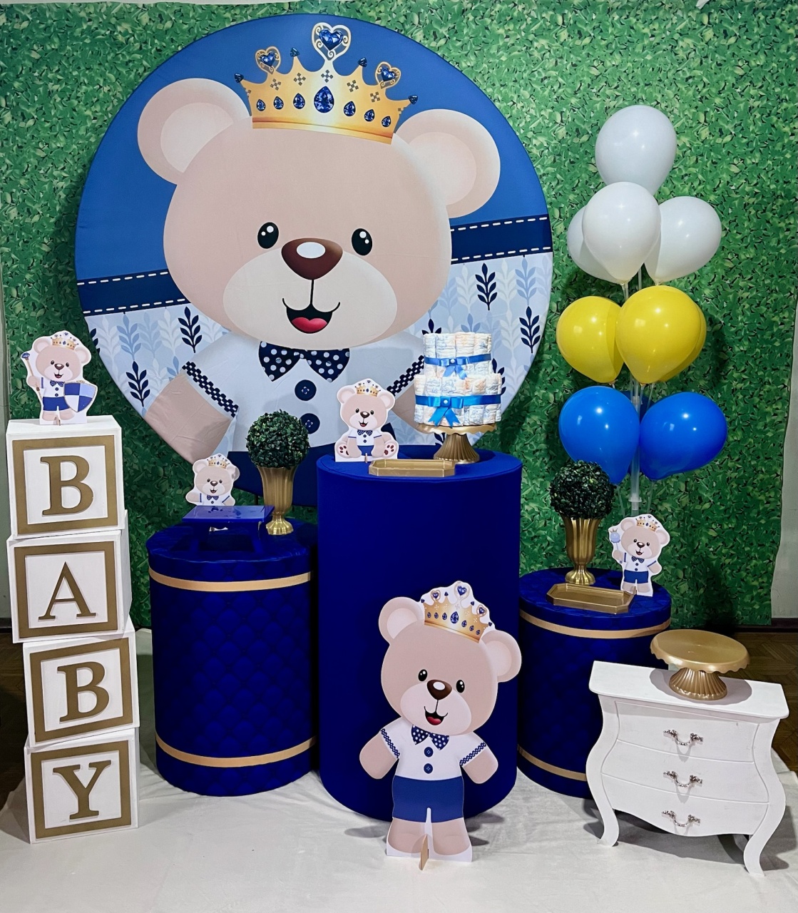 Urso Príncipe - Kit Médio - Decoreli Decorações Pegue e Monte