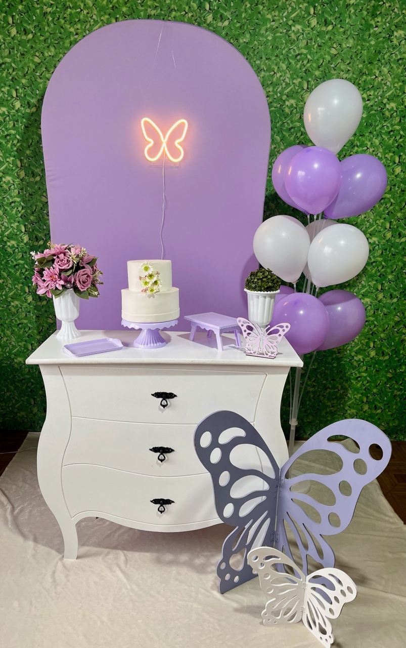 Borboletas Lilás - Pocket - Decoreli Decorações Pegue e Monte