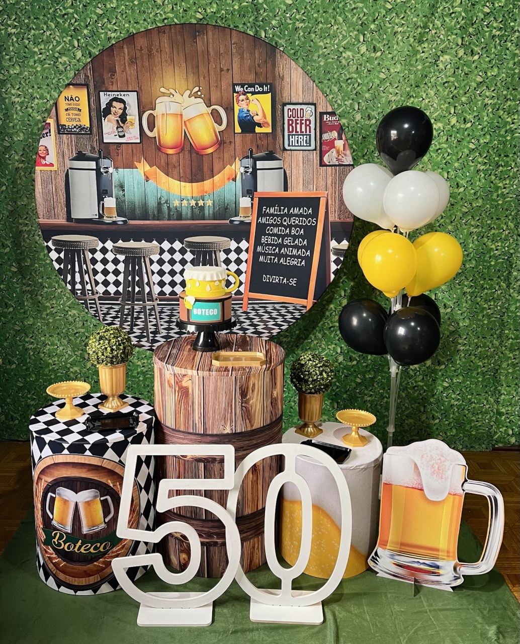 Boteco + Números de Chão - Decoreli Decorações Pegue e Monte