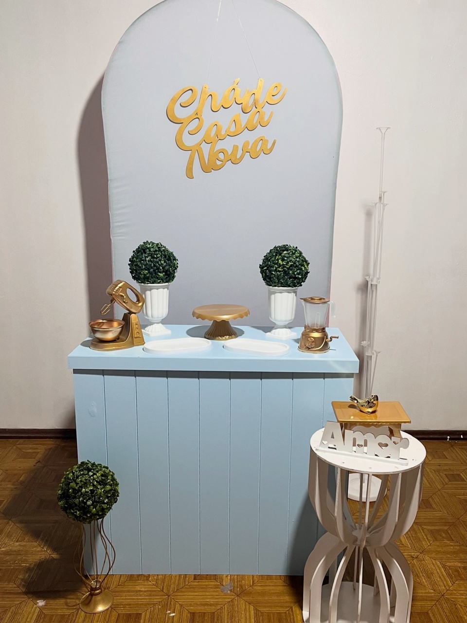 Chá de Casa Nova Azul - Básico - Decoreli Decorações Pegue e Monte