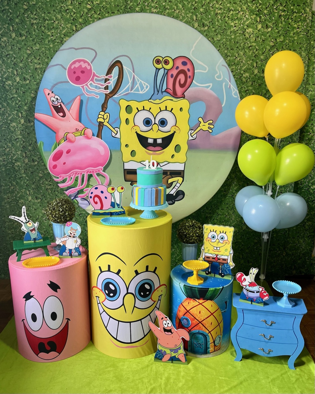 Bob Esponja - Kit Médio - Decoreli Decorações Pegue e Monte