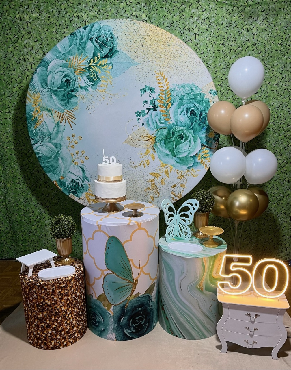 Floral Verde C/ Led - Decoreli Decorações Pegue e Monte