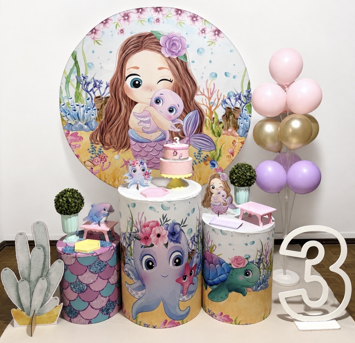 Sereia - Kit Médio - Decoreli Decorações Pegue e Monte
