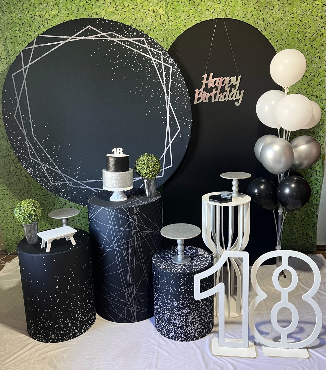 Preto E Prata - Completo - Decoreli Decorações Pegue e Monte