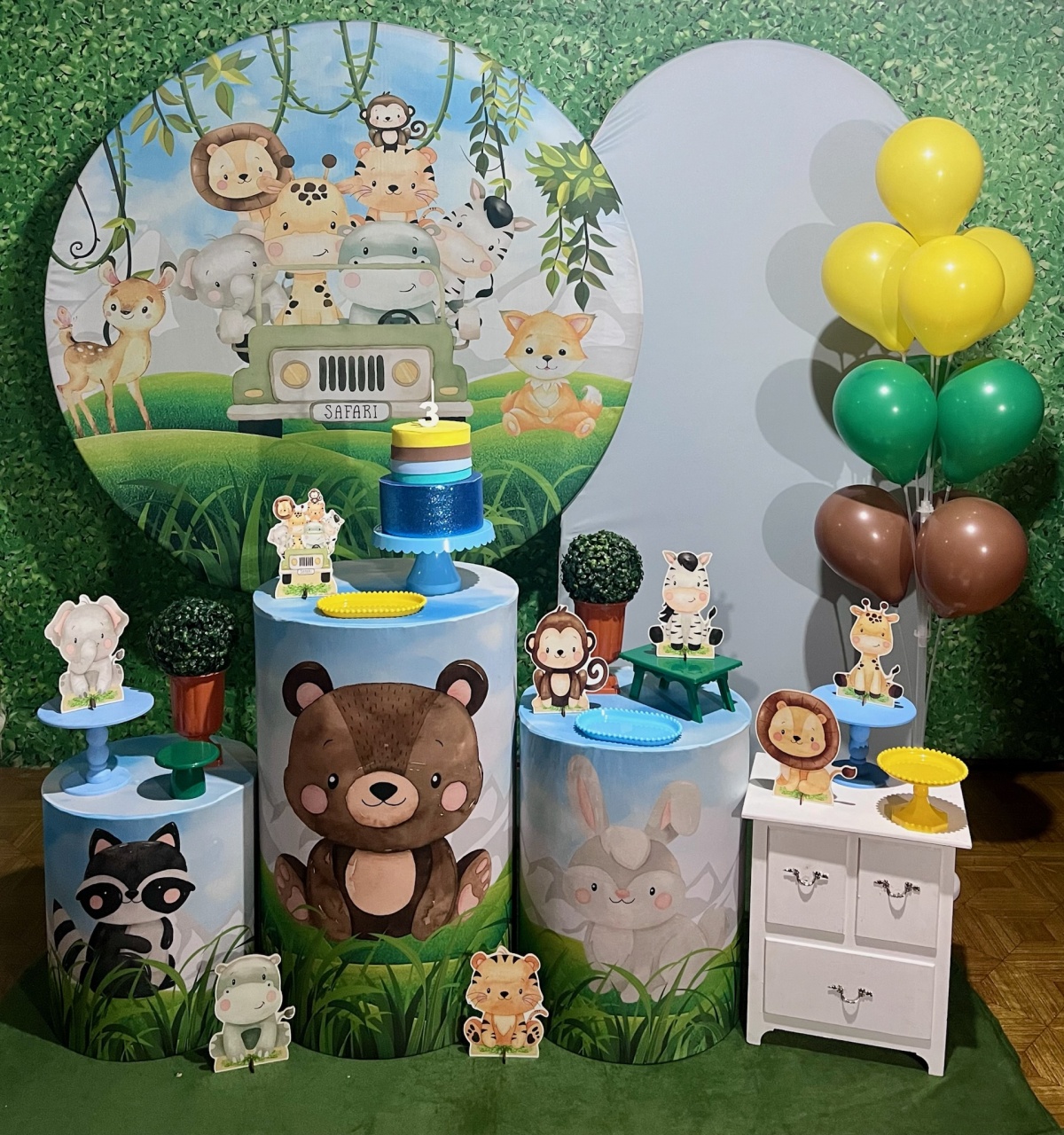 Safari - Kit Completo (C/ N. Chão Ou Led) - Decoreli Decorações Pegue e Monte