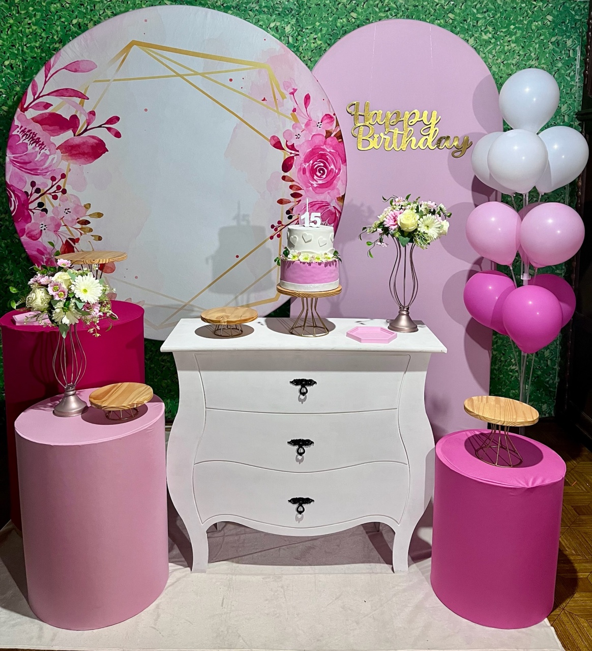 Floral Rosa - Completo - Decoreli Decorações Pegue e Monte