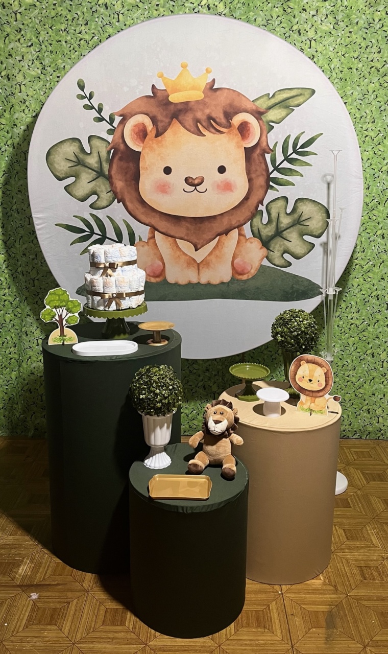 Leãozinho - Chá de Bebê - Decoreli Decorações Pegue e Monte