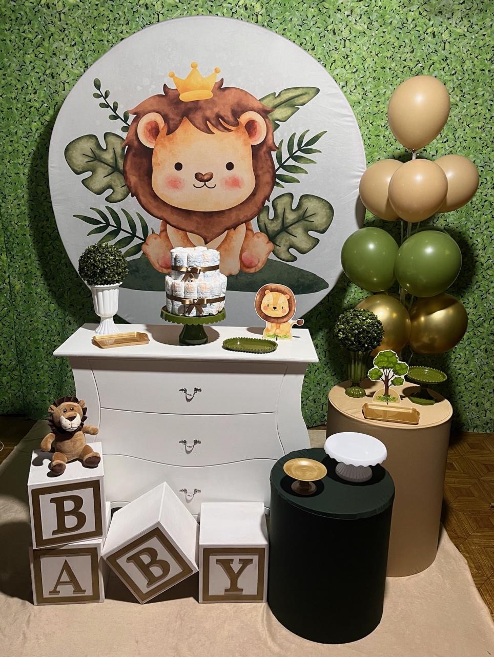 Leãozinho - Chá de Bebê - Completo - Decoreli Decorações Pegue e Monte
