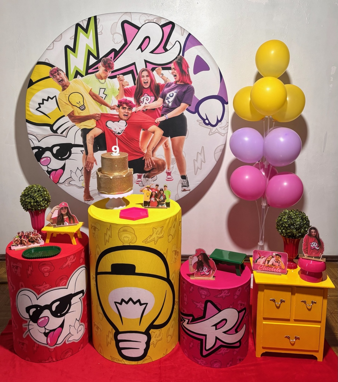 Os Rosa - Kit Médio - Decoreli Decorações Pegue e Monte
