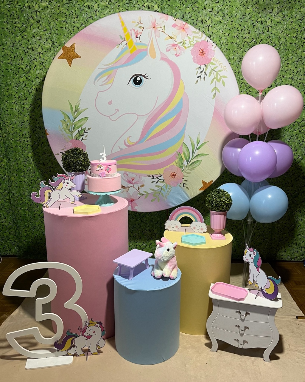 Unicórnio Candy - Decoreli Decorações Pegue e Monte