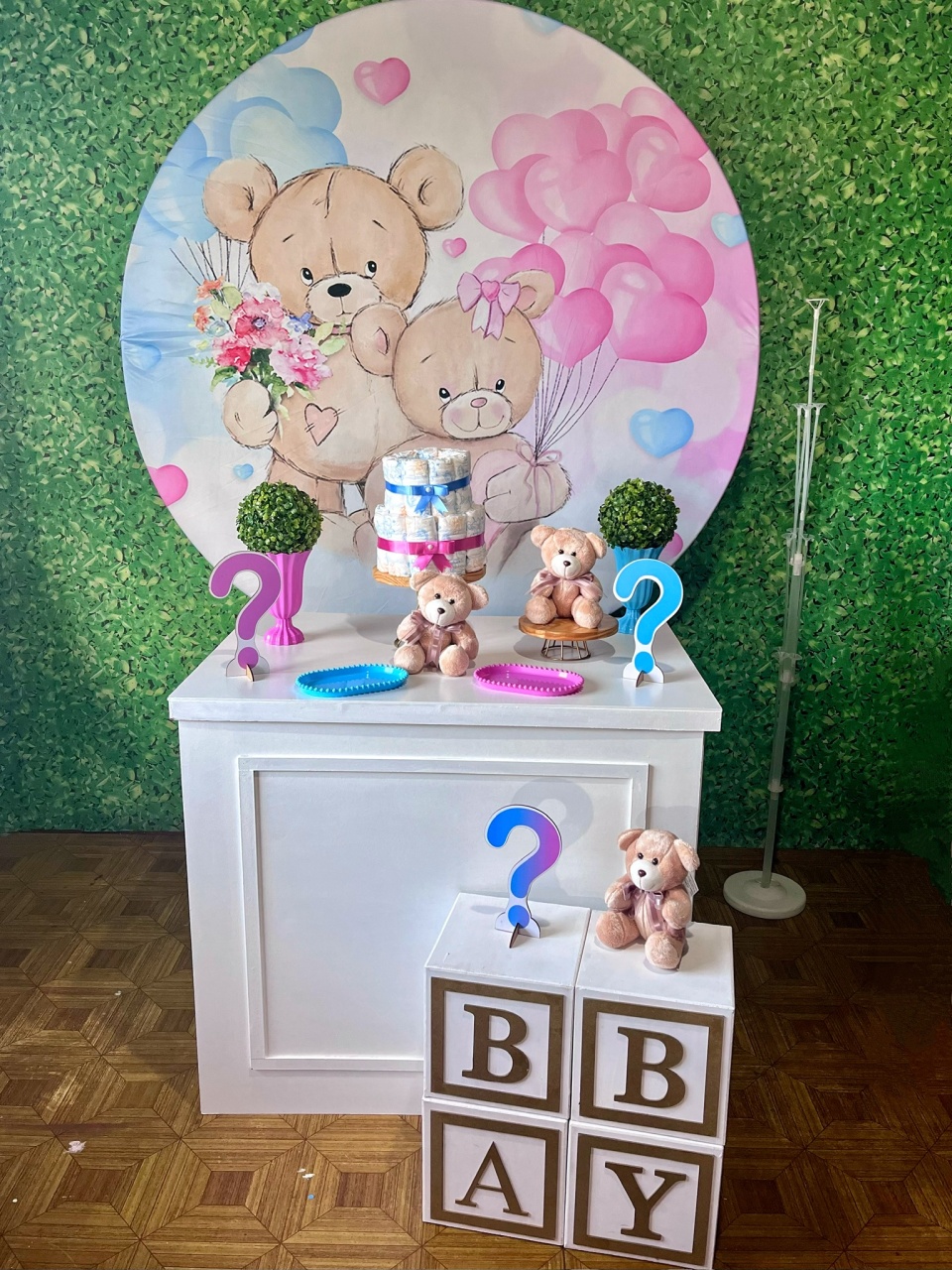 Chá Revelação Ursos - Decoreli Decorações Pegue e Monte