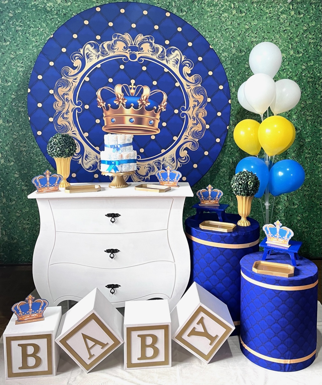 Realeza Azul - Decoreli Decorações Pegue e Monte