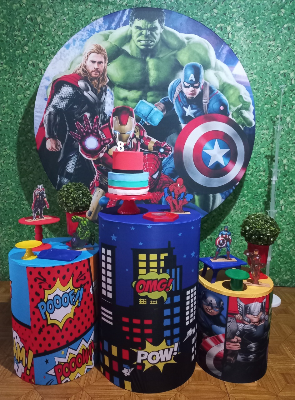 Vingadores - Kit Básico - Decoreli Decorações Pegue e Monte