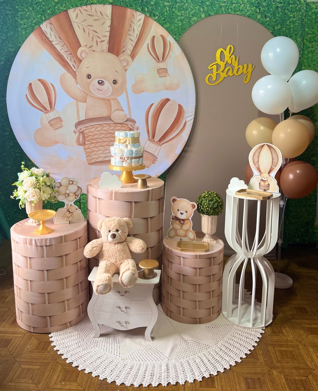 Urso Balões Nude - Completo - Decoreli Decorações Pegue e Monte