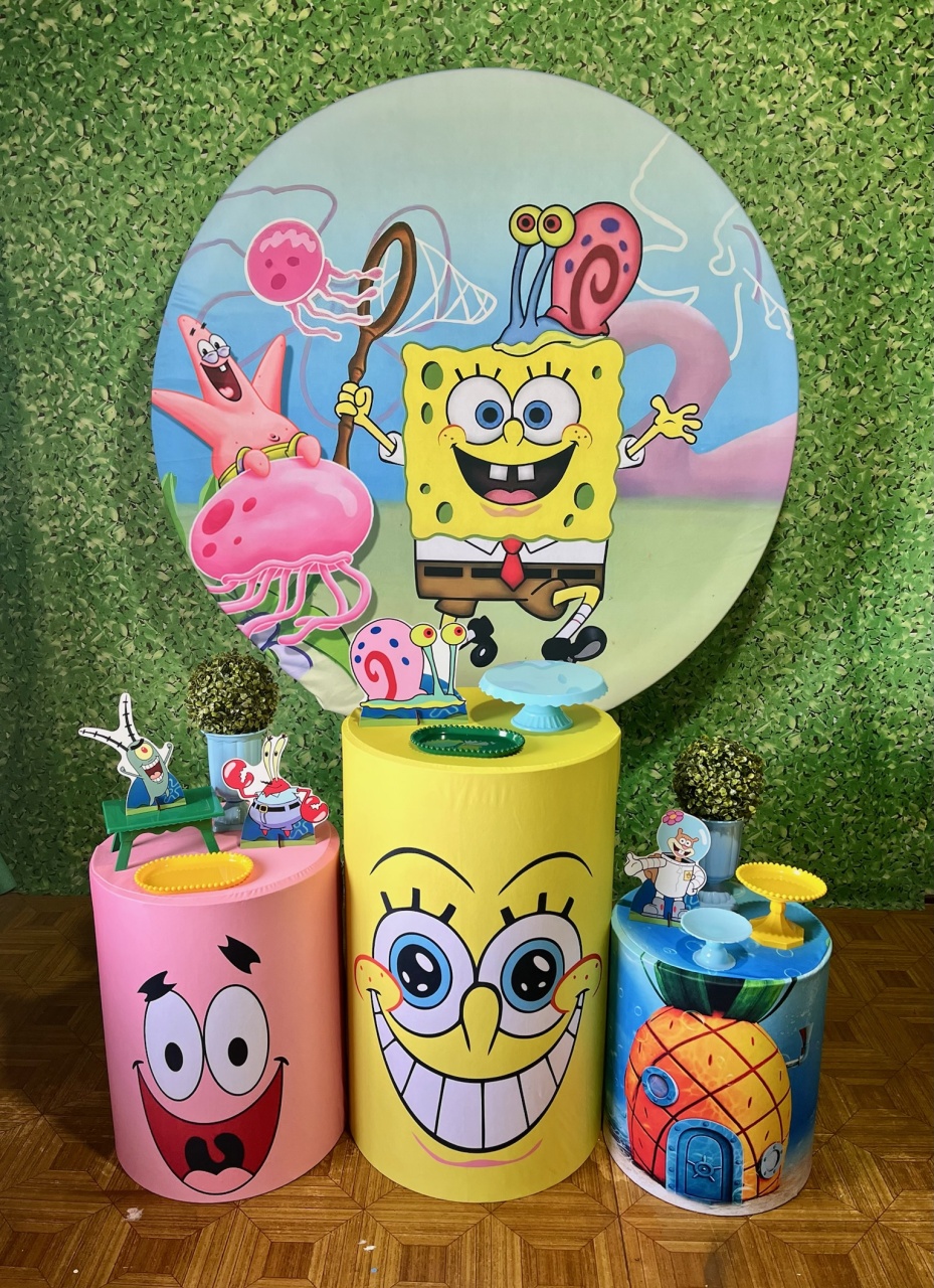 Bob Esponja - Kit Básico - Decoreli Decorações Pegue e Monte