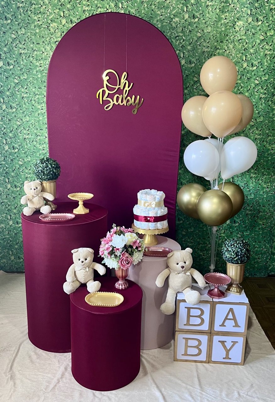 Oh Baby Marsala - Romano C/Cubos - Decoreli Decorações Pegue e Monte