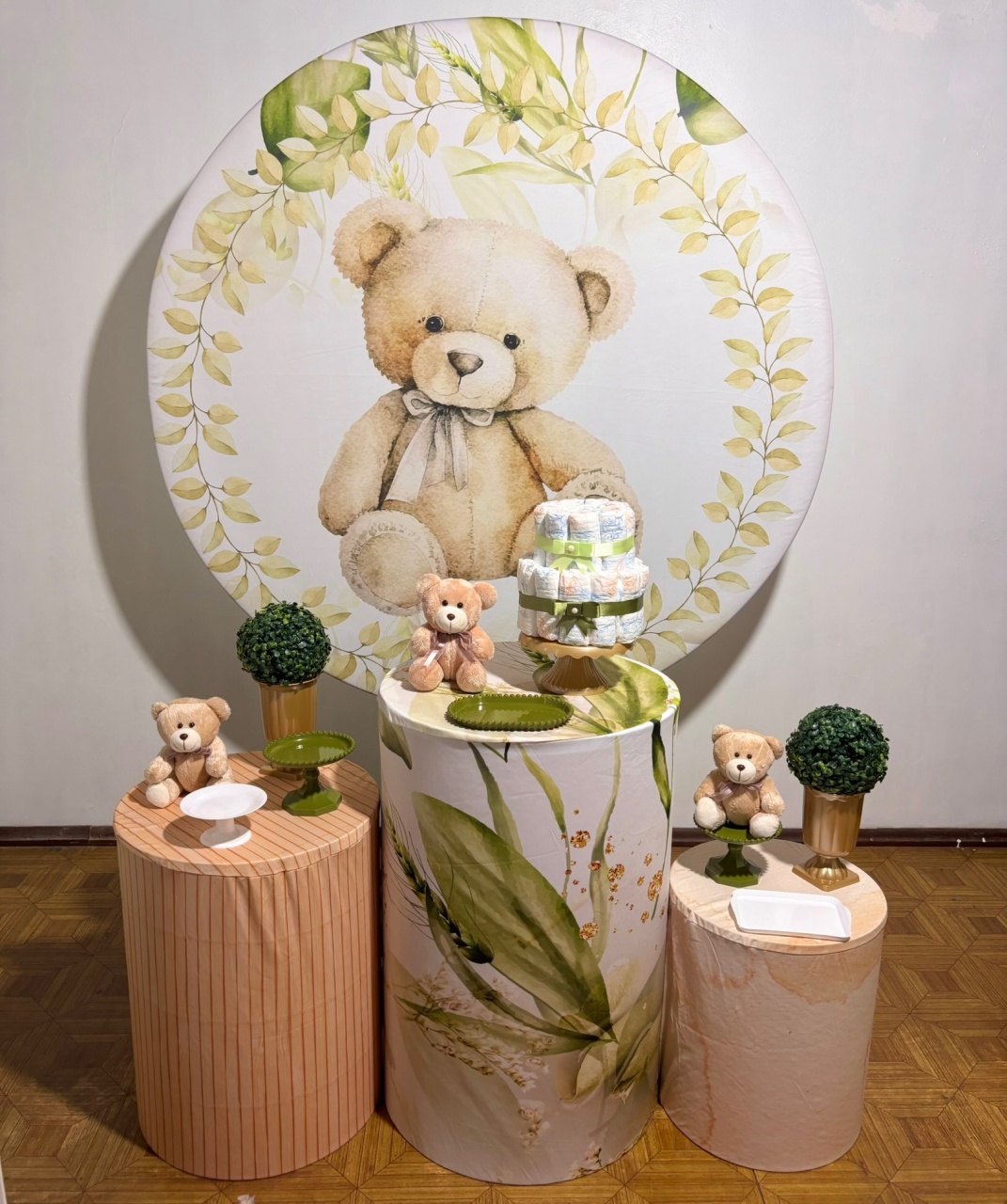 Urso Verde - Kit Básico - Decoreli Decorações Pegue e Monte