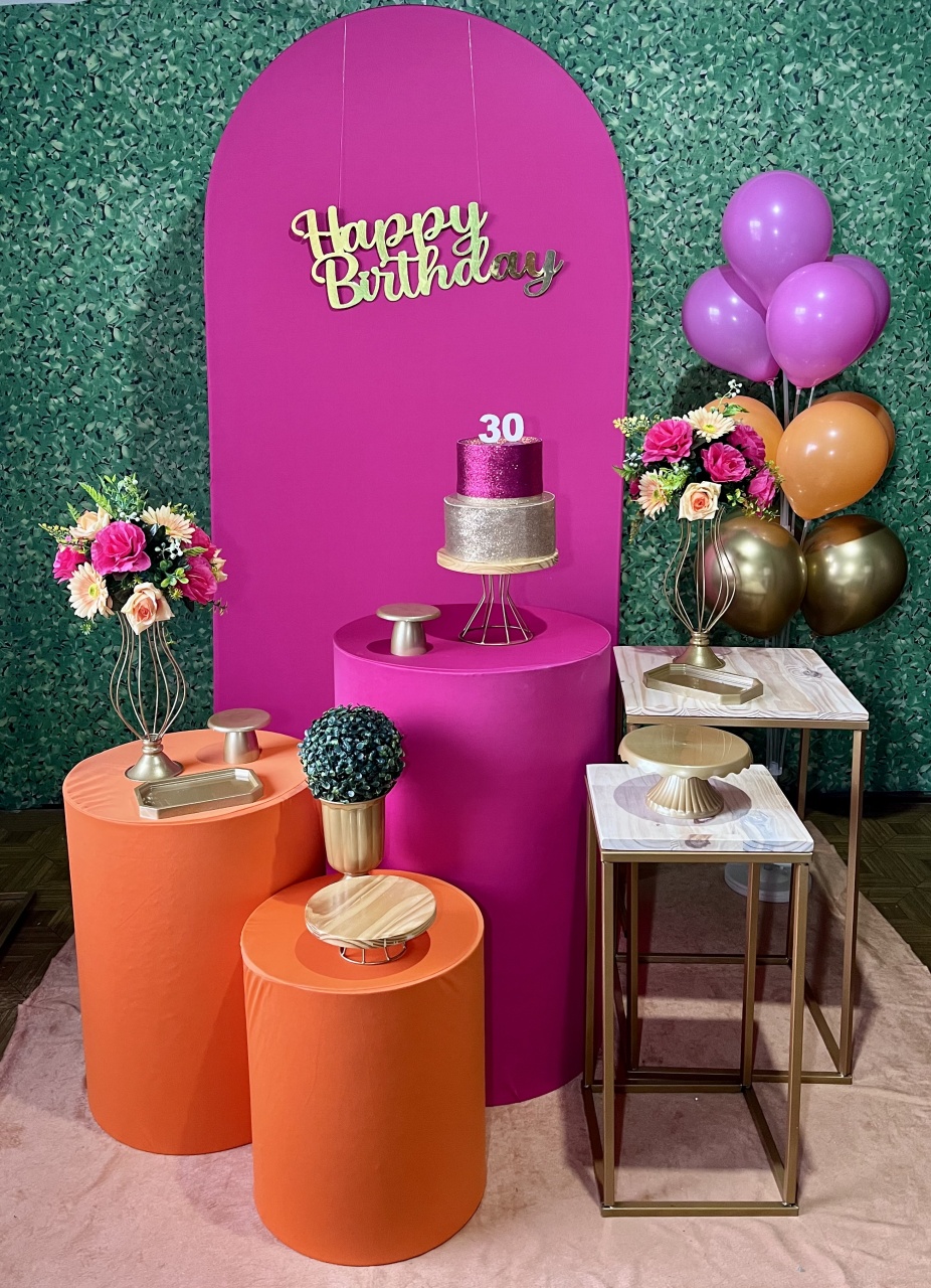 Pink E Laranja - Decoreli Decorações Pegue e Monte