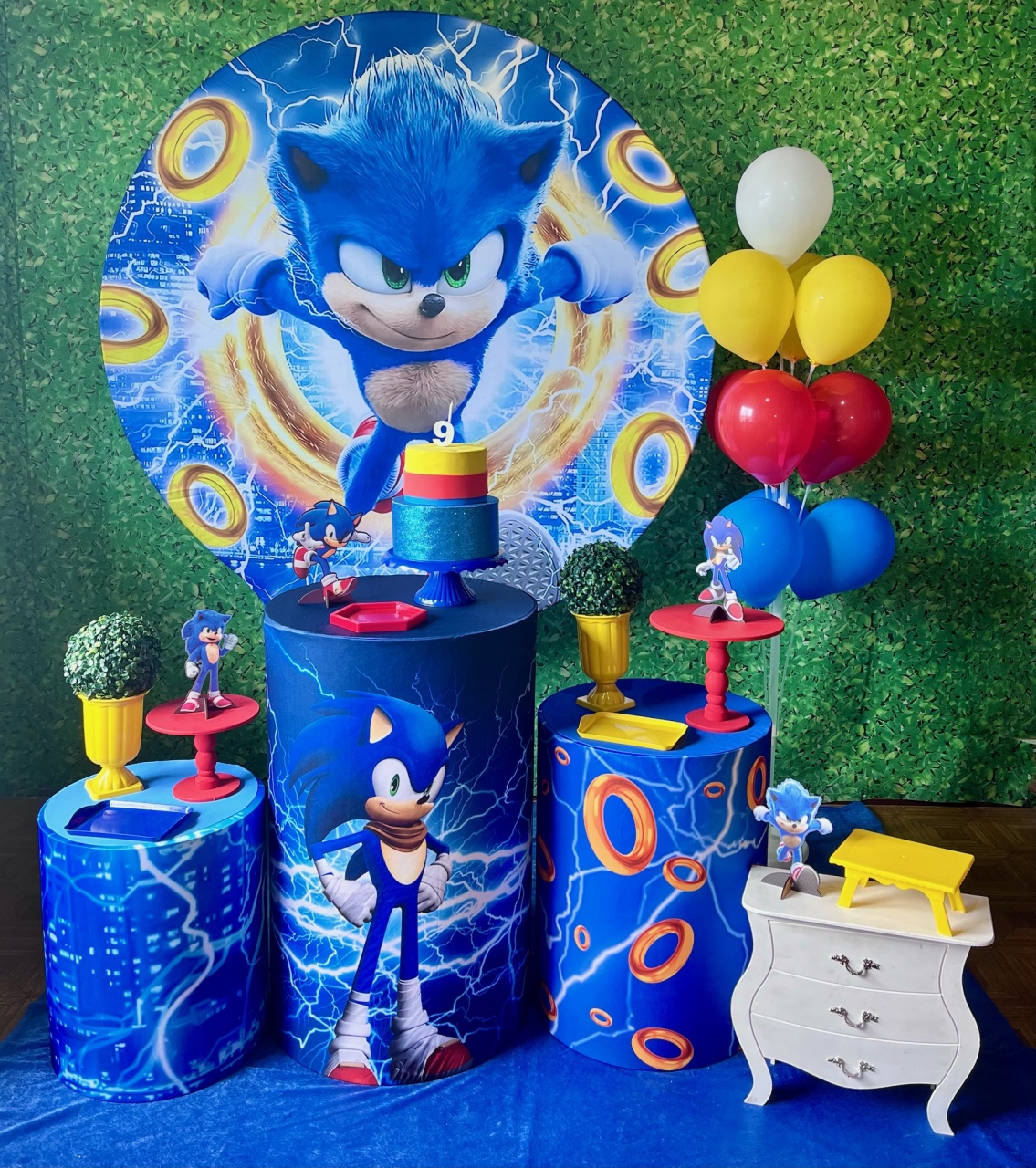 Sonic - Kit Médio - Decoreli Decorações Pegue e Monte