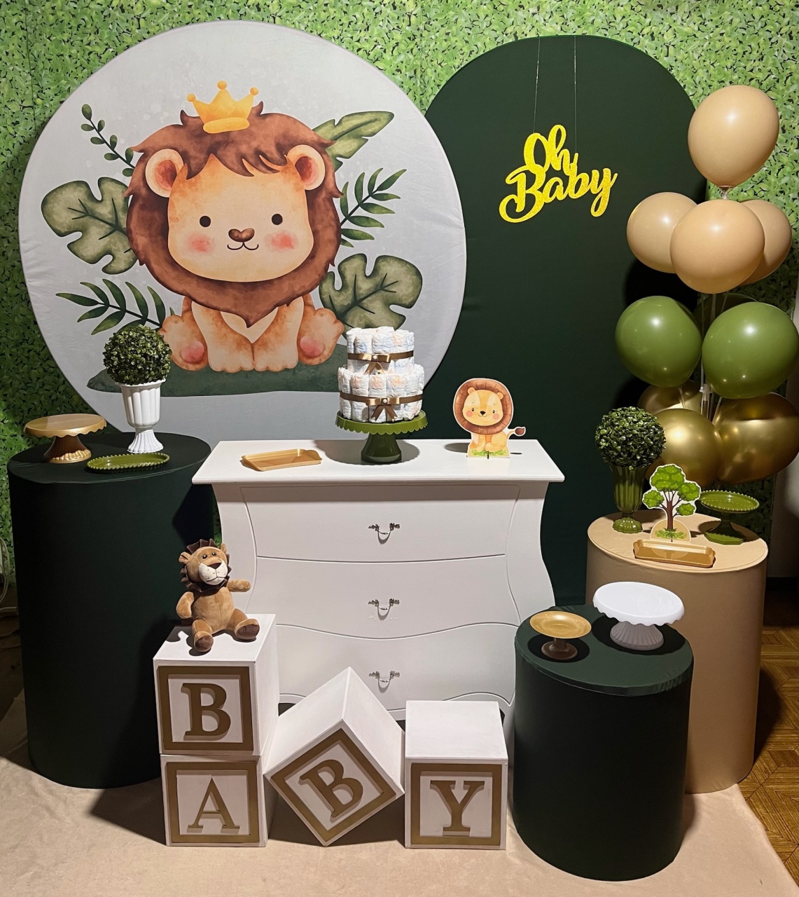 Leãozinho - Chá de Bebê - Master - Decoreli Decorações Pegue e Monte