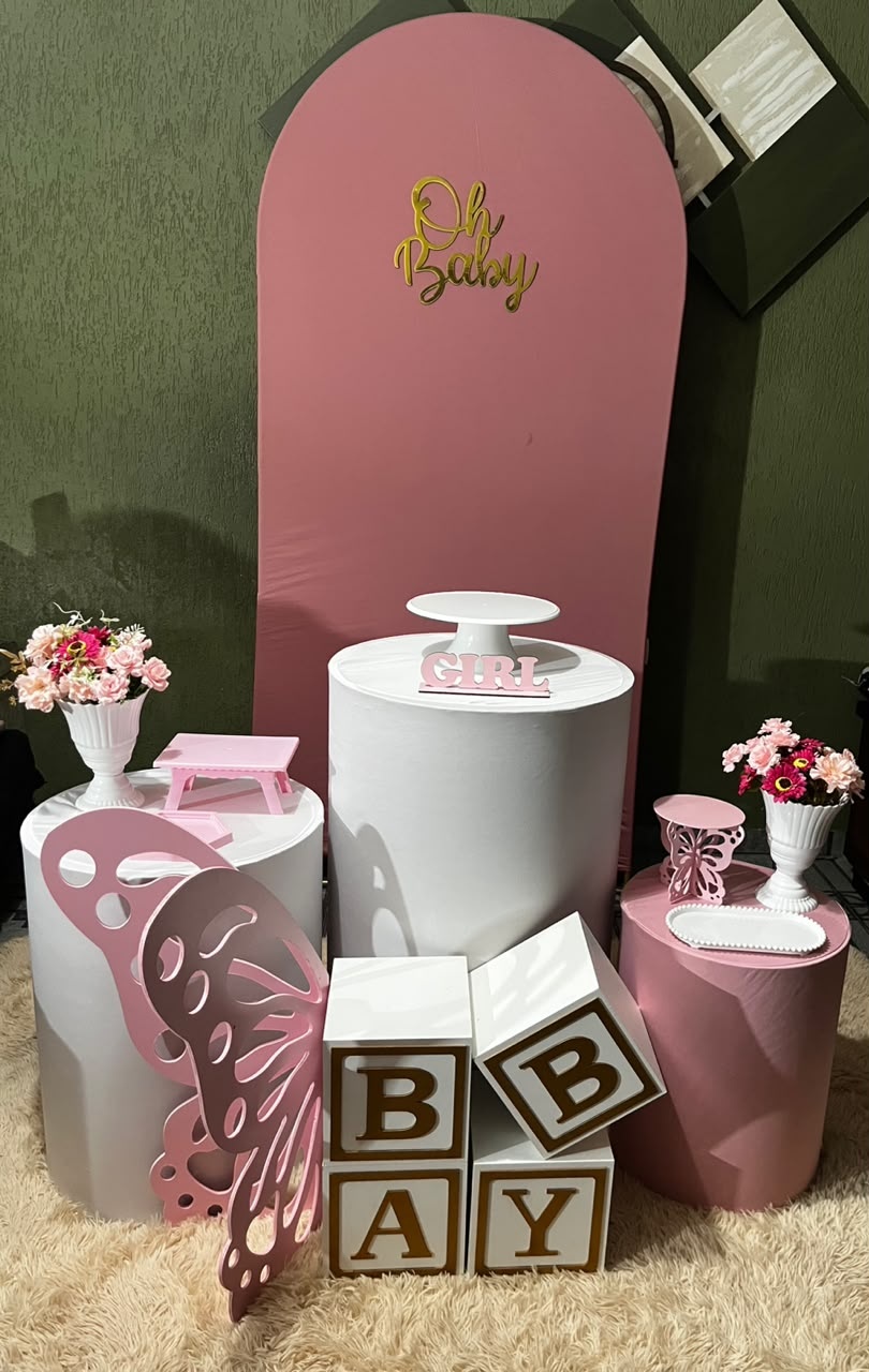 Chá de Bebê - Borboleta Rosa - Janaíne Naiara Ferreira Rezende