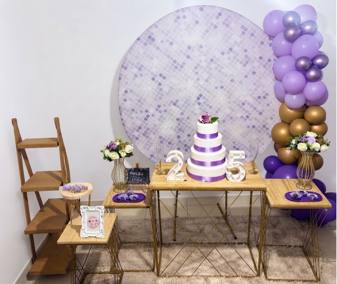 Kit Luxo Adulto Feminino Ladrilho Lilás - Realiza Festa